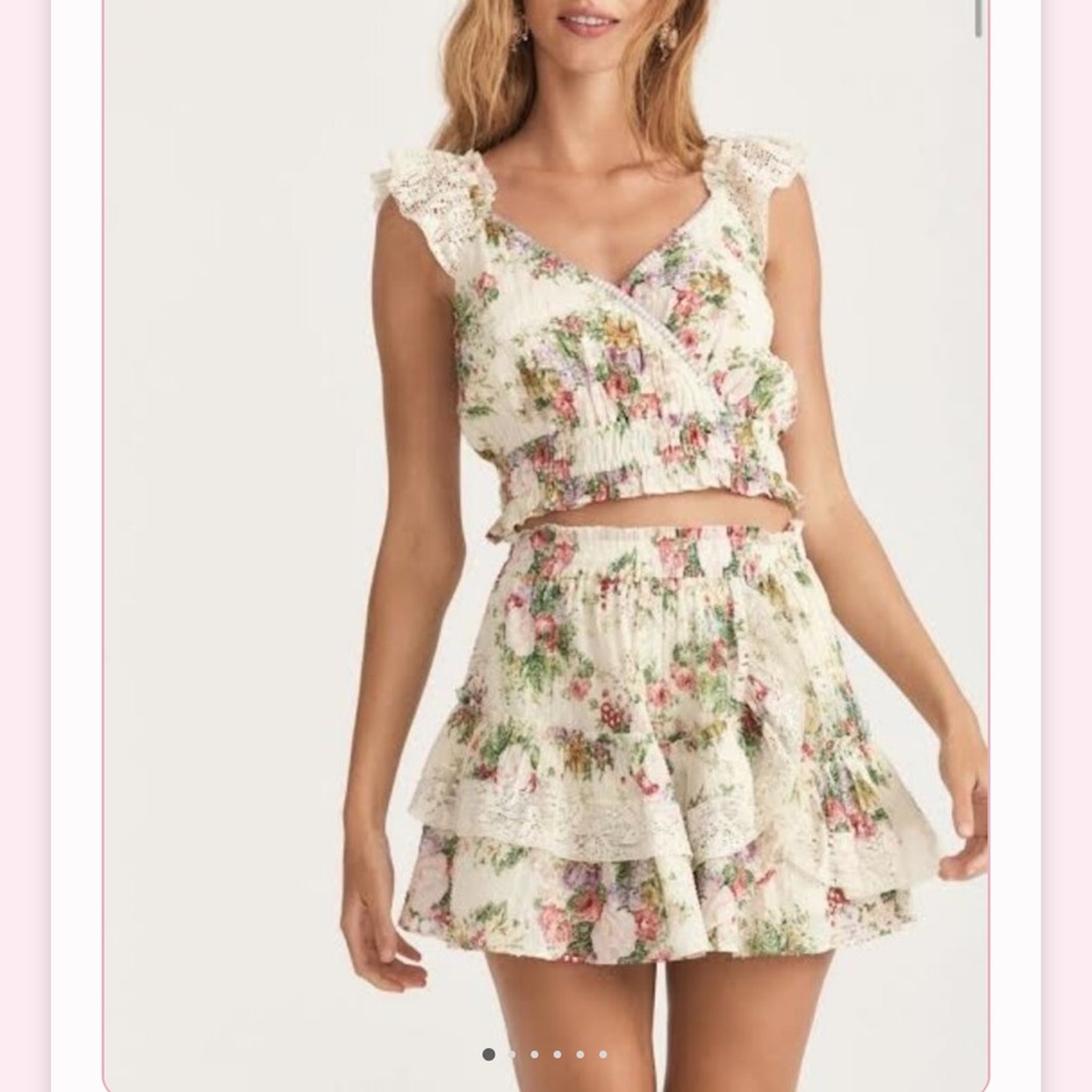 Loveshackfancy Agnessa skirt and top set